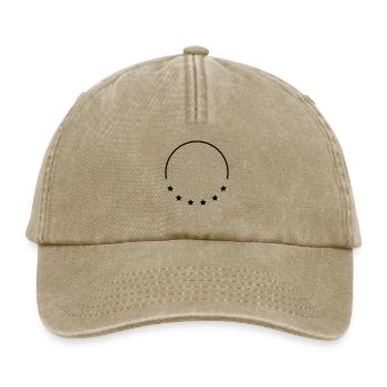 Stars Frame Design - Relaxed Vintage Cap - Vintage Beige - Vorne