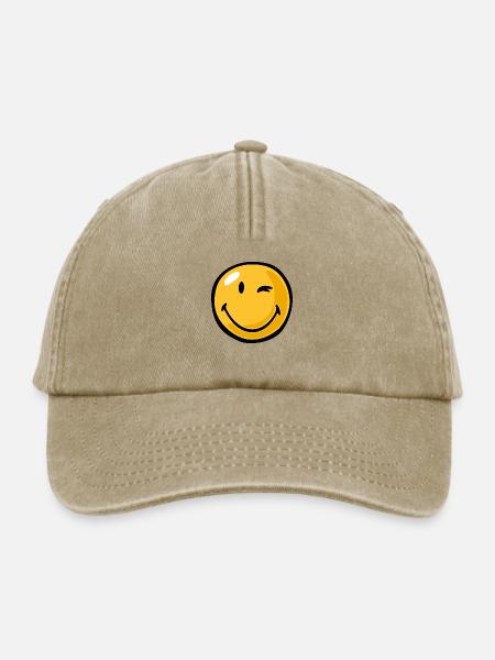 Smiley friendly - Relaxed Vintage Cap - Vintage Beige