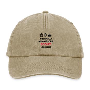 scout / scouting / scoutisme / guide - Casquette vintage décontractée - beige vintage - Devant