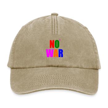 No war - Casquette vintage décontractée - beige vintage - Devant
