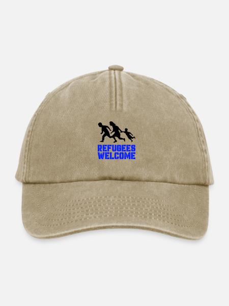 Refugees Welcome - Relaxed Vintage Cap - Vintage Beige