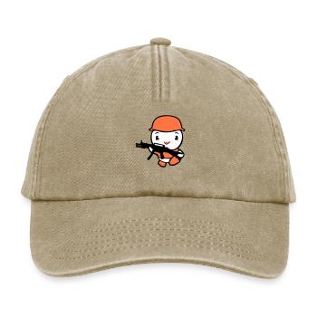 Canard Soldat Armée Militaire Professionnel Casque Pistolet Running - Casquette vintage décontractée - beige vintage - Devant