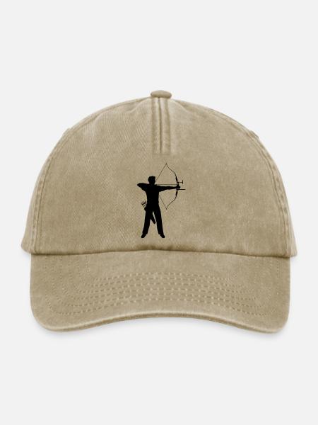 Bogenschießen-Bogen und Pfeile - Relaxed Vintage Cap - Vintage Beige