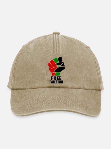 Free palestine - Relaxed Vintage Cap - Vintage Beige
