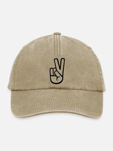 Peace - Relaxed Vintage Cap - Vintage Beige