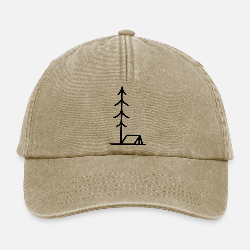 Camping - Tent - Relaxed Vintage Cap - vintage beige