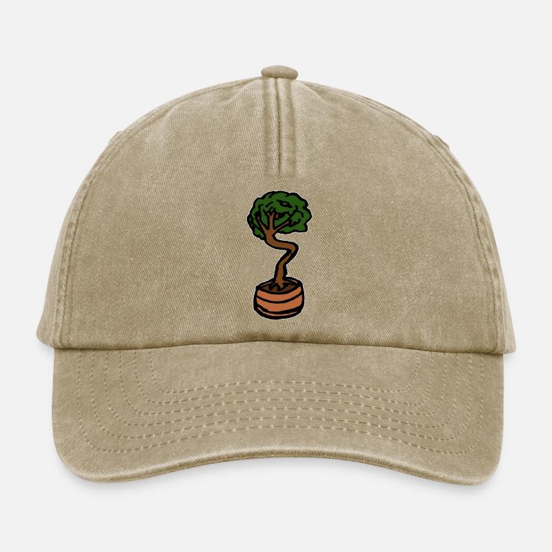 Small Tree Bonsai - Relaxed Vintage Cap - vintage beige
