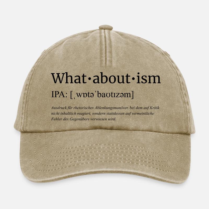 Whataboutism - Relaxed Vintage Cap - Vintage Beige