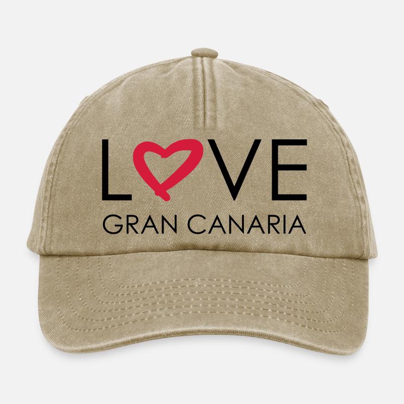 love gran canaria - Relaxed Vintage Cap - Vintage Beige