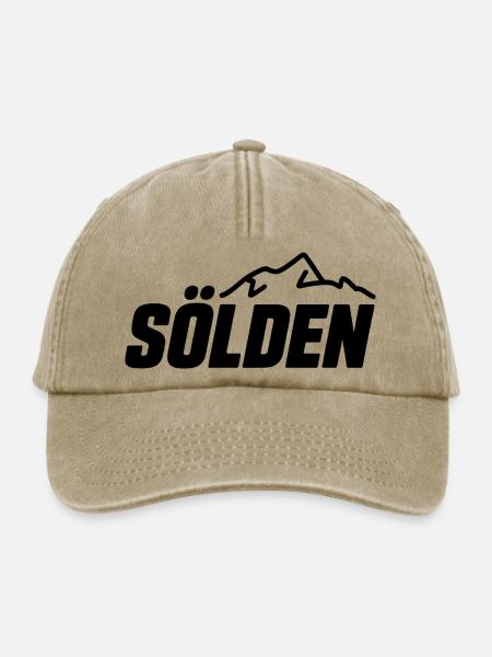 Sölden - Souvenir Design - Relaxed Vintage Cap - Vintage Beige