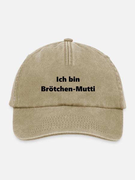Broetchen-Mutti Pause Schule Mutter - Relaxed Vintage Cap - Vintage Beige
