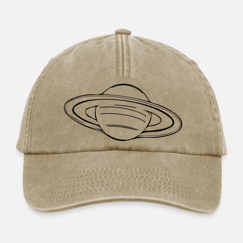 Saturn mit Ringen - Relaxed Vintage Cap - Vintage Beige
