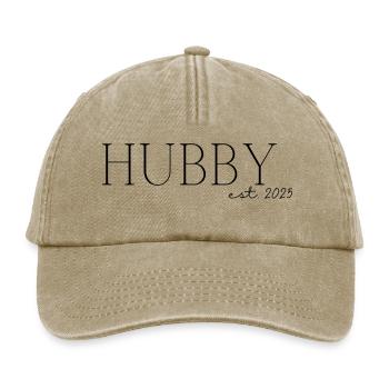 Papa est. 2025 / Nouveau papa / Enceinte - Casquette vintage décontractée - beige vintage - Devant