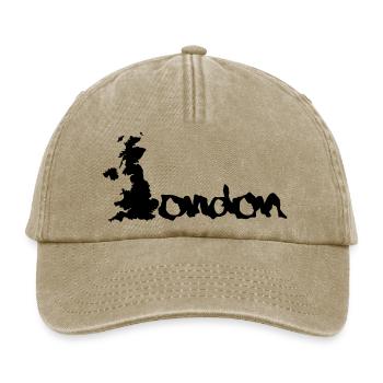 United Kingdom London England - Relaxed Vintage Cap - vintage beige - Front