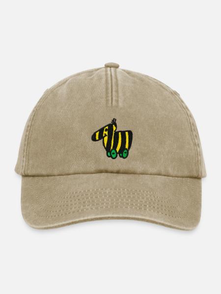 Janosch Tigerente Stick - Relaxed Vintage Cap - Vintage Beige