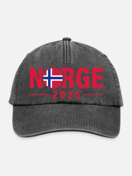 Norwegen 2025 Norge - Relaxed Vintage Cap - Vintage Schwarz