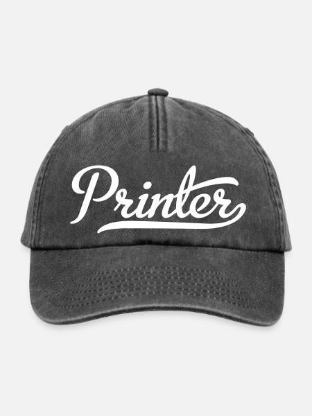 Drucker - Relaxed Vintage Cap - Vintage Schwarz