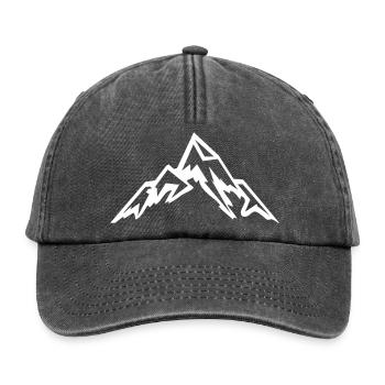 Gebirge Berg - Relaxed Vintage Cap - Vintage Schwarz - Vorne