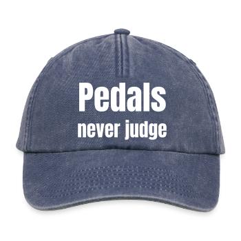 Pedals never judge - Relaxed Vintage Cap - Vintage Denim - Vorne