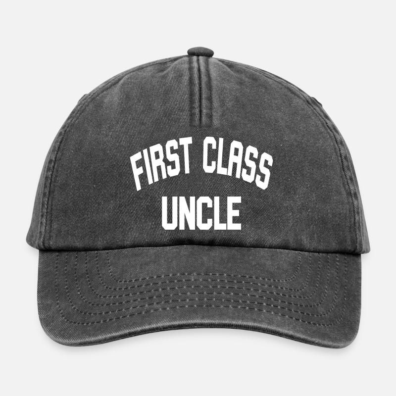 First Class Uncle - Relaxed Vintage Cap - vintage black