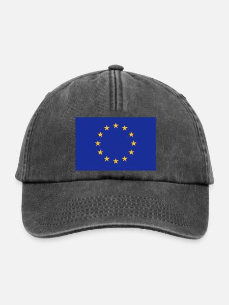 Europa EU - Relaxed Vintage Cap - Vintage Schwarz