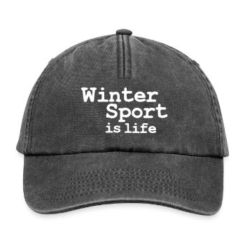 winter sport is life - Casquette vintage décontractée - noir vintage - Devant