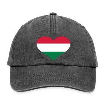 Ungarn - Relaxed Vintage Cap - Vintage Schwarz - Vorne