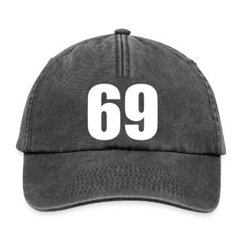 69 - Relaxed Vintage Cap - Vintage Schwarz - Vorne