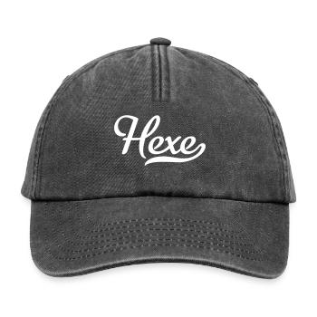 Hexe - Relaxed Vintage Cap - Vintage Schwarz - Vorne