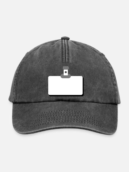 namensschild leer - Relaxed Vintage Cap - Vintage Schwarz