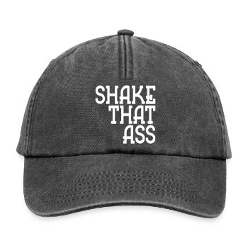 shake that ass - Relaxed Vintage Cap - Vintage Schwarz - Vorne