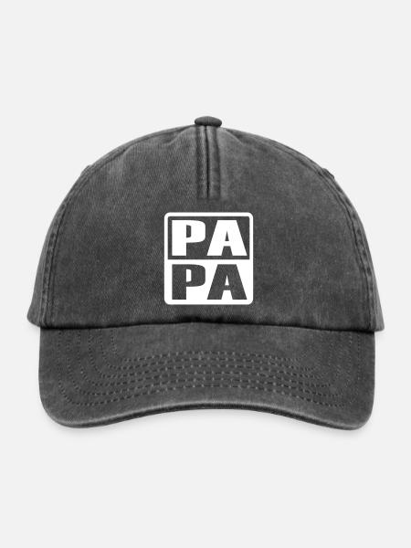 PAPA - Relaxed Vintage Cap - Vintage Schwarz