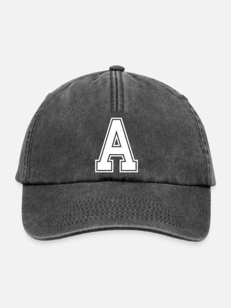 Buchstabe A - Relaxed Vintage Cap - Vintage Schwarz