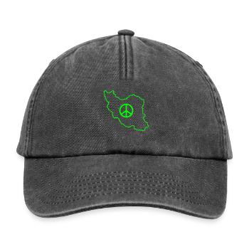 Iran Peace - Relaxed Vintage Cap - vintage black - Front