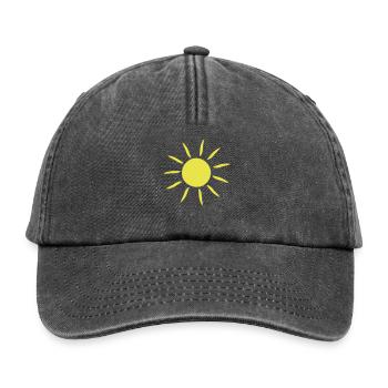 Natur - Sonne - Relaxed Vintage Cap - Vintage Schwarz - Vorne