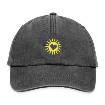 sonne_herz - Casquette vintage décontractée - noir vintage - Devant