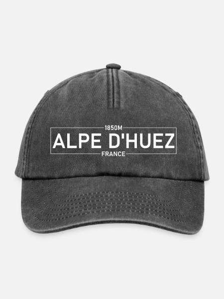 Alpe D'Huez - Premium - Relaxed Vintage Cap - Vintage Schwarz