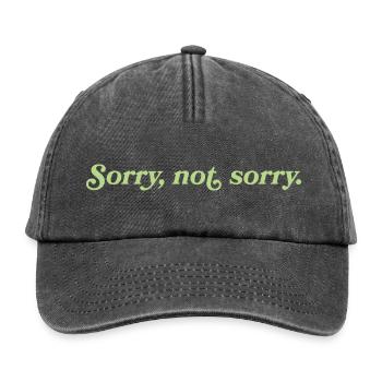 Sorry, not sorry – Cheeky Attitude - Relaxed Vintage Cap - vintage black - Front