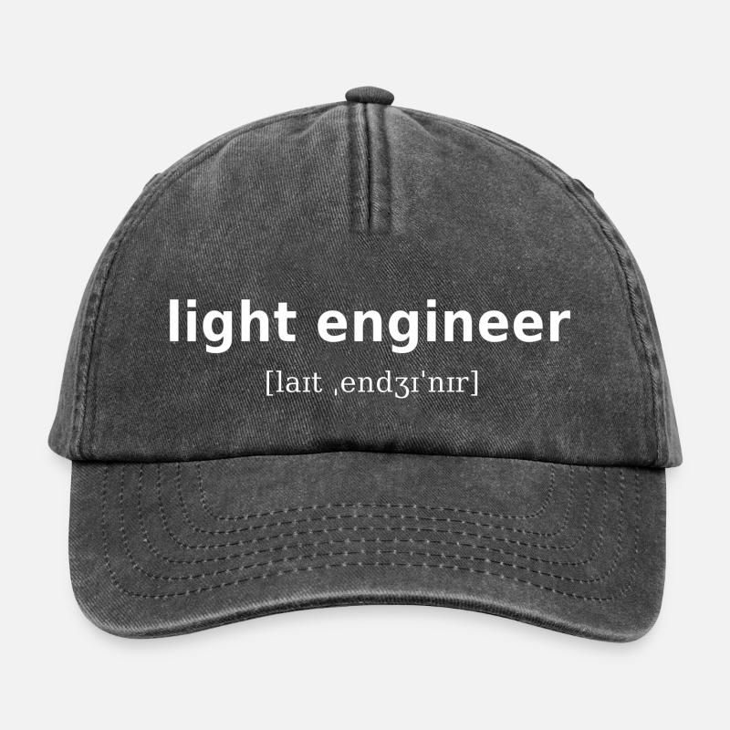 light engineer - Relaxed Vintage Cap - Vintage Schwarz