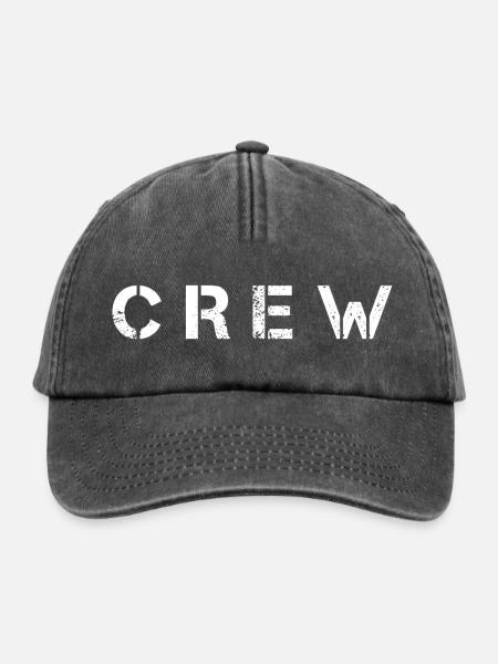 Crew - White - Relaxed Vintage Cap - Vintage Schwarz