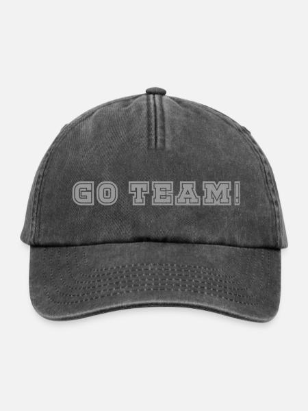 Go Team - Relaxed Vintage Cap - Vintage Schwarz