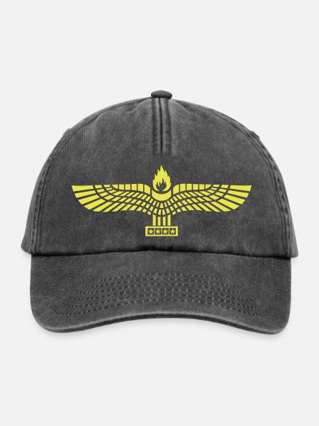 Aramäer Adler - Relaxed Vintage Cap - Vintage Schwarz