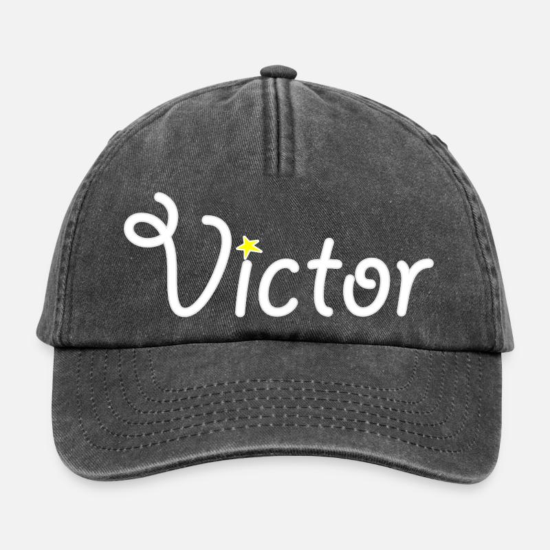 Victor - Relaxed Vintage Cap - vintage black