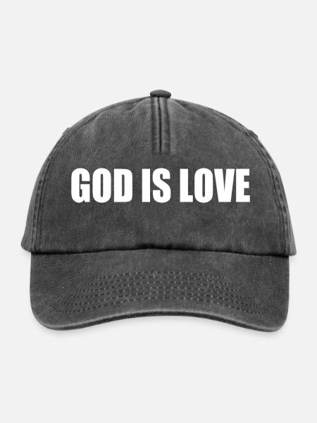 God is love - Relaxed Vintage Cap - Vintage Schwarz