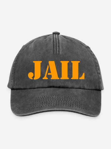 County Jail - Gefängnis - Knast - Gefangener - Relaxed Vintage Cap - Vintage Schwarz