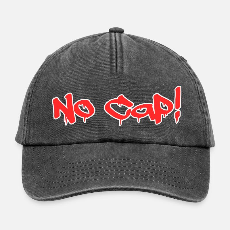 Pas de Cap ! - Style graffiti - Casquette vintage décontractée - noir vintage