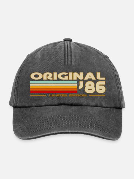 1986 - Relaxed Vintage Cap - Vintage Schwarz