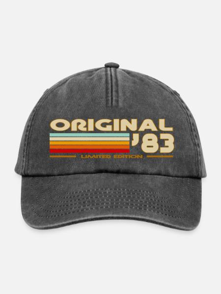 1983 - Relaxed Vintage Cap - Vintage Schwarz