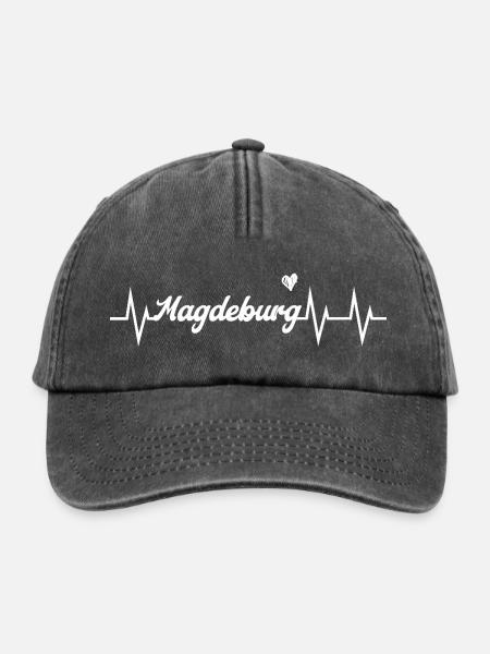 Heartbeat Magdeburg - Relaxed Vintage Cap - Vintage Schwarz