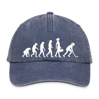 Evolution Hockey Frauen Hockeyspielerin - Relaxed Vintage Cap - Vintage Denim - Vorne